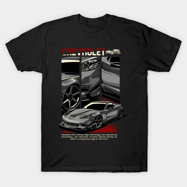 Corvette C6 Enthusiasts T-Shirt by Harrisaputra